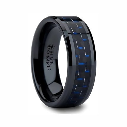 FineryFlow Beveled Ceramic Ring with Carbon Fiber